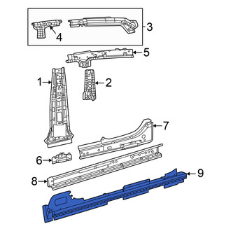 Dodge OE - Left Rocker Panel Bracket