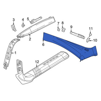 Dodge OE - Left Door Pillar Post Trim Set