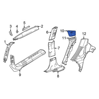 Dodge OE - Left Body C-Pillar Trim Panel
