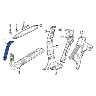 Dodge OE - Left Kick Panel Trim