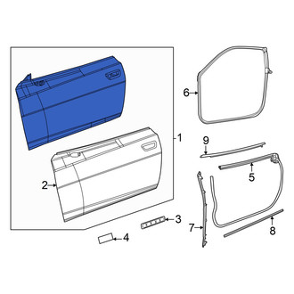 Dodge OE - Front Right Door Shell