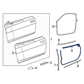 Dodge OE - Front Right Outer Door Seal