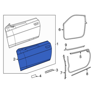 Dodge OE - Front Left Outer Door Outer Panel