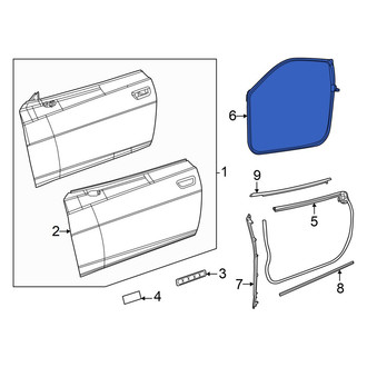 Dodge OE - Front Left Inner Door Seal