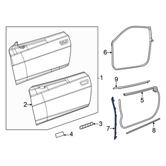 Dodge OE - Front Right Door Shell Seal