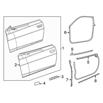 Dodge OE - Front Door - Exterior Trim