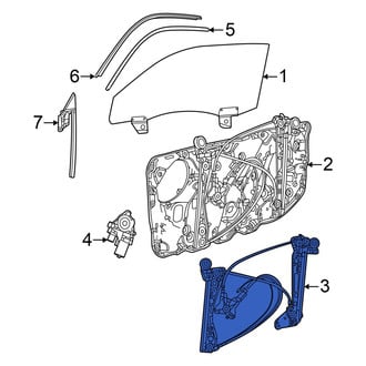 Dodge OE - Front Right Window Regulator