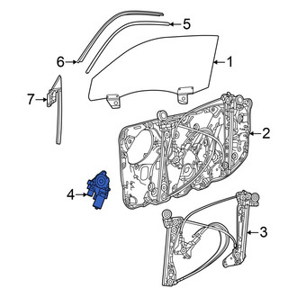 Dodge OE - Front Left Window Motor
