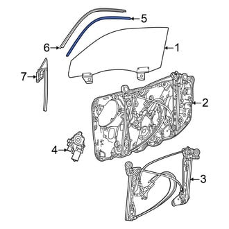 Dodge OE - Front Left Window Channel