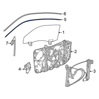 Dodge OE - Front Left Window Channel