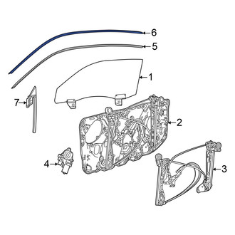 Dodge OE - Left Door Glass Seal