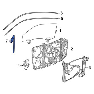 Dodge OE - Front Left Window Regulator Rail