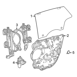 Dodge OE - Rear Door - Glass & Hardware