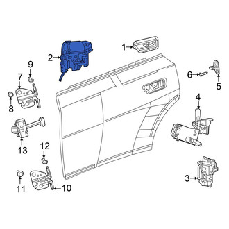 Dodge OE - Rear Right Exterior Door Handle Base