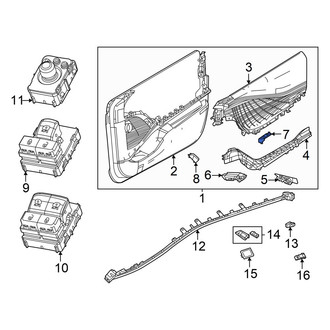 Dodge OE - Right Interior Door Handle Screw Cap