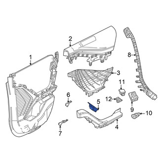 Dodge OE - Rear Left Door Window Switch Bezel