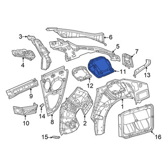 Dodge OE - Left Inner Fuel Filler Housing Bracket