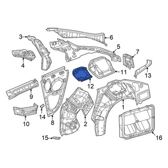 Dodge OE - Left Inner Fuel Filler Housing Bracket