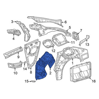 Dodge OE - Rear Left Outer Wheel Housing Side Panel