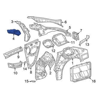 Dodge OE - Left Roof Side Rail Reinforcement