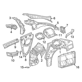 Dodge OE - Quarter Panel - Inner Structure