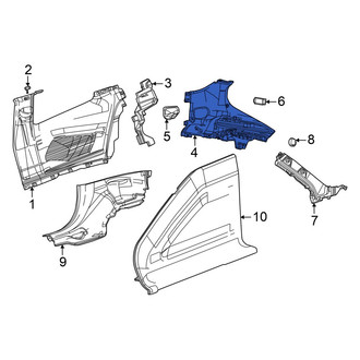 Dodge OE - Rear Left Upper Interior Quarter Panel Trim Panel