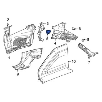 Dodge OE - Rear Right Seat Belt Anchor Plate Cover