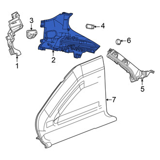 Dodge OE - Rear Right Upper Interior Quarter Panel Trim Panel
