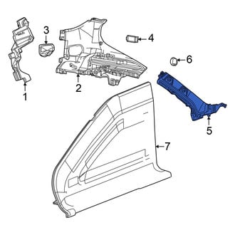 Dodge OE - Left Body C-Pillar Trim Panel