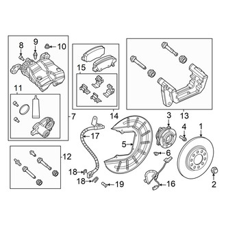 Dodge OE - Rear Suspension - Brake Components (W/O Brembo Brakes)