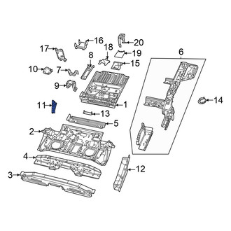 Dodge OE - Left Inner Quarter Panel Bracket