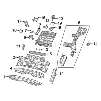Dodge OE - Rear Body & Floor - Floor & Rails
