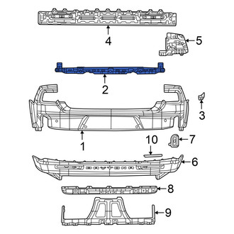Dodge OE - Rear Center Bumper Cover Support Rail