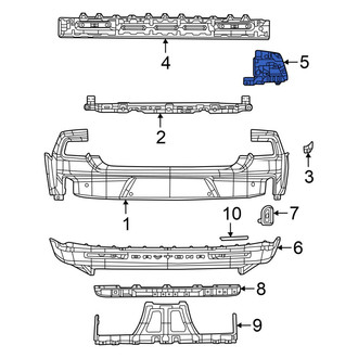 Dodge OE - Rear Right Bumper Cover Support Rail