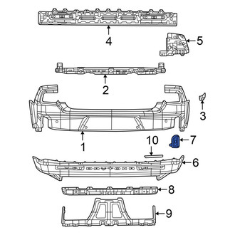 Dodge OE - Rear Outer Bumper Cover Spacer Panel