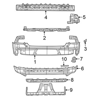 Dodge OE - Rear Bumper - Bumper & Components (Cover & Components)