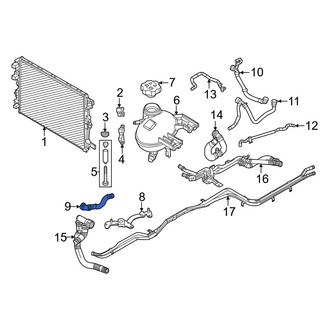 Dodge OE - Left Radiator Coolant Hose