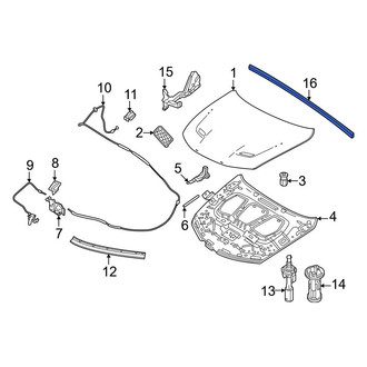Dodge OE - Center Cowl Cover Seal