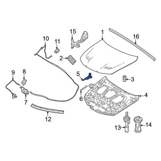 Dodge OE - Front Left Hood Hinge