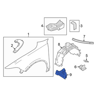 Dodge OE - Front Left Fender Liner Extension