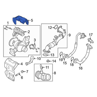 Dodge OE - Upper Turbocharger Mount Heat Shield