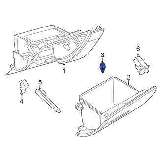 Dodge OE - Front Lower Glove Box Door Bumper