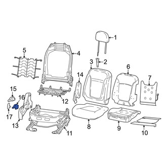 Dodge OE - Front Right Seat Height Adjuster Handle