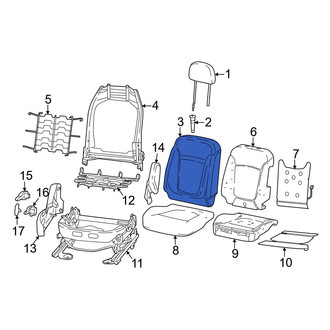 Dodge OE - Front Right Seat Back Cushion Cover