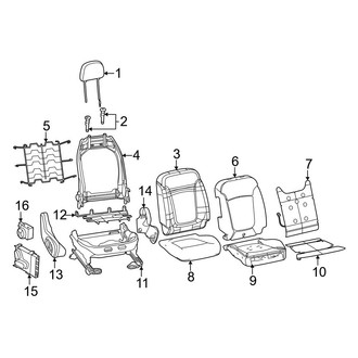 Dodge OE - Seats & Tracks - Passenger Seat Components (With Power)