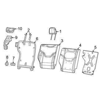 Dodge OE - Seats & Tracks - Rear Seat Components (40% Side, Seat Back)
