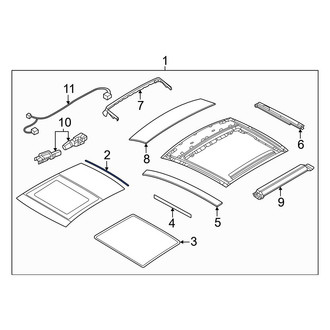 Dodge OE - Rear Sunroof Glass Seal