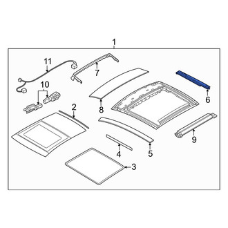 Dodge OE - Left Sunroof Guide Jaw