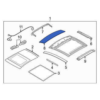 Dodge OE - Front Sunroof Molding