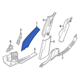 Dodge OE - Left Body A-Pillar Trim Panel